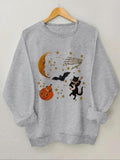 Women'WB shield Print Drop Shoulder Sweatshirt, Casual Long Sleeve Round Neck Pullover for Daily Wear, Ladies Fall &...