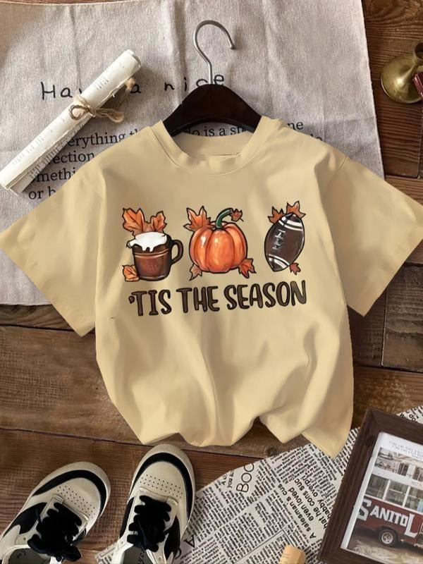 Women'WB shield Pumpkin Graphic Round Neck Tee, Fashion Casual Short Sleeve T-shirt, Ladies Summer TNF for Daily Wear...