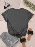 Women'WB shield Raccoon & Letter Print Round Neck Tee, Fashion Casual Crew Neck T-shirt for Daily Holiday Vacation...