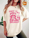 Women'WB shield Raccoon Round Neck Graphic Tee, Fashion Casual Crew Neck T-shirt for Daily Holiday Vacation Outdoor Wear,...