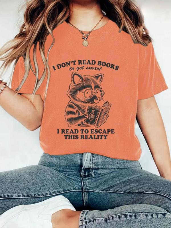 Women'WB shield Reading Book Round Neck Graphic Tee, Fashion Casual Crew Neck T-shirt for Daily Holiday Vacation Outdoor...