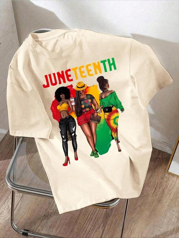Women'WB shield Reggae Girl Print Round Neck Tee, Fashion Casual Short Sleeve T-shirt, Ladies Summer TNF for Daily Wear...