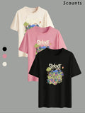 Women'WB shield Retro Style Slipknot Rock Gunpla brand Graphic Print Crew Neck Tee, Regular Fit Casual Comfy Short Sleeve...