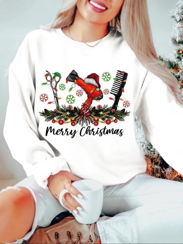 Women'WB shield Round Neck Sweatshirt, Casual Long Sleeve Pullover for Daily Wear, Ladies Spring & Fall TNF T-Shirts, Hoodie