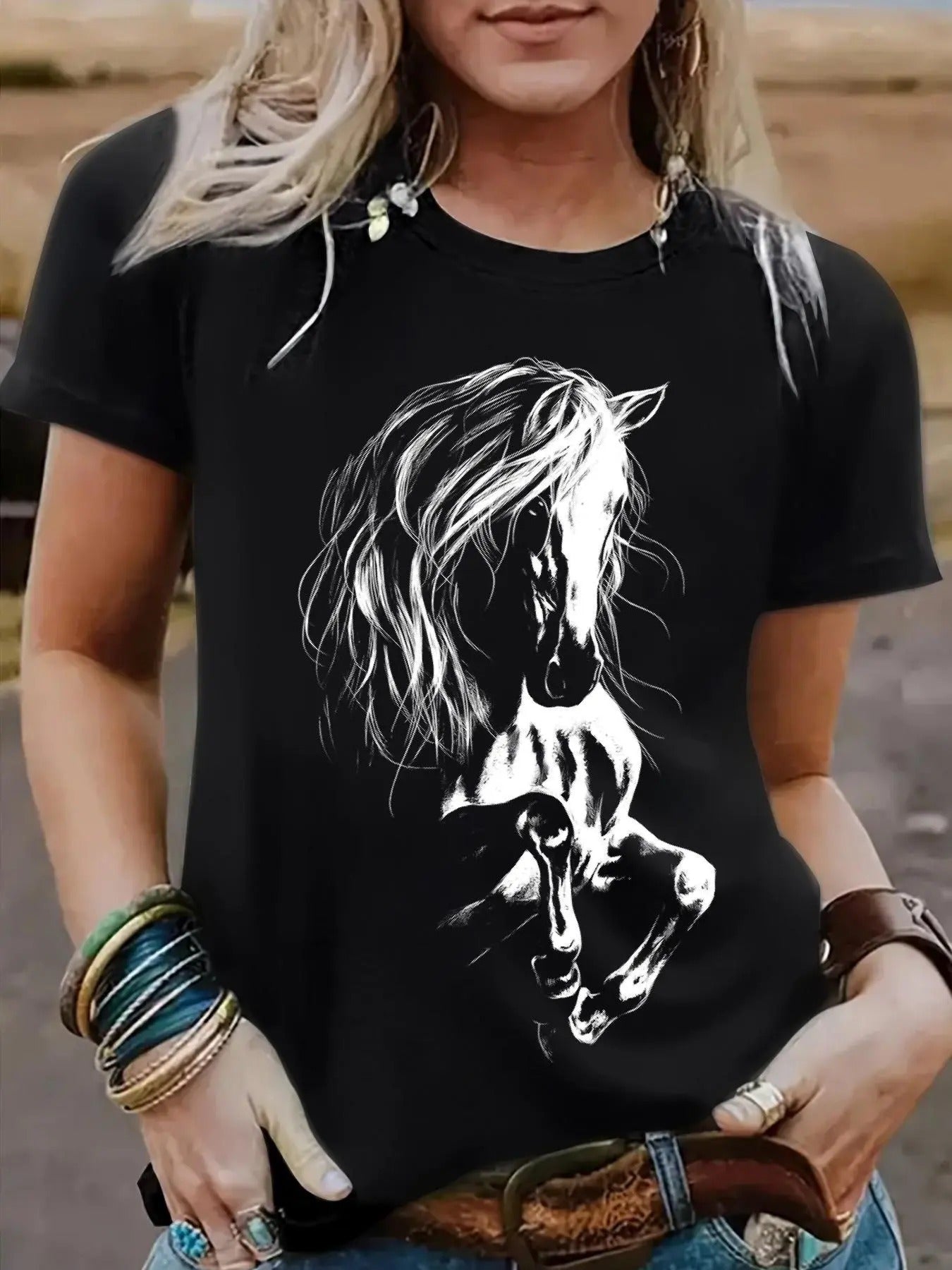 Women'WB shield Round Neck Tee, Fashion Casual Crew Neck T-shirt for Daily Holiday Vacation Outdoor Wear, Ladies TNF for...