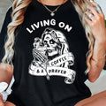 Women'WB shield Skeleton & Letter Print Round Neck Tee, Halloween Fashion Casual Short Sleeve T-shirt for Daily Holiday...