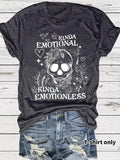 Women'WB shield Skull & Floral Print Round Neck Tee, Fashion Casual Letter Graphic Crew Neck T-Shirt for Daily Holiday...