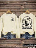 Women'WB shield Skull & Letter Print Round Neck Sweatshirt, Casual Long Sleeve Crew Neck Pullover for Daily Wear, Ladies...