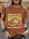 Women'WB shield Skull & Letter Print Round Neck Tee, Fashion Casual Short Sleeve T-shirt for Daily Wear, Ladies Summer...