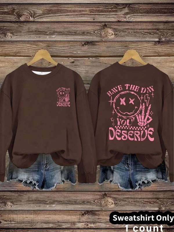 Women'WB shield Skull Print Crew Neck Sweatshirt, Casual Long Sleeve Pullover for Daily Wear, Ladies Fall & Winter TNF,...