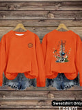 Women'WB shield Skull Print Crew Neck Sweatshirt, Casual Long Sleeve Pullover for Daily Wear, Ladies Fall & Winter TNF,...