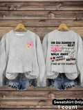Women'WB shield Slogan Graphic Crew Neck Pullover, Fashion Casual Long Sleeve Sweatshirt for Daily Wear, Ladies Fall &...