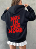 Women'WB shield Slogan Graphic Drawstring Pocket Drop Shoulder Hoodie, Fashion Casual Hooded Sweatshirt for Daily Holiday...