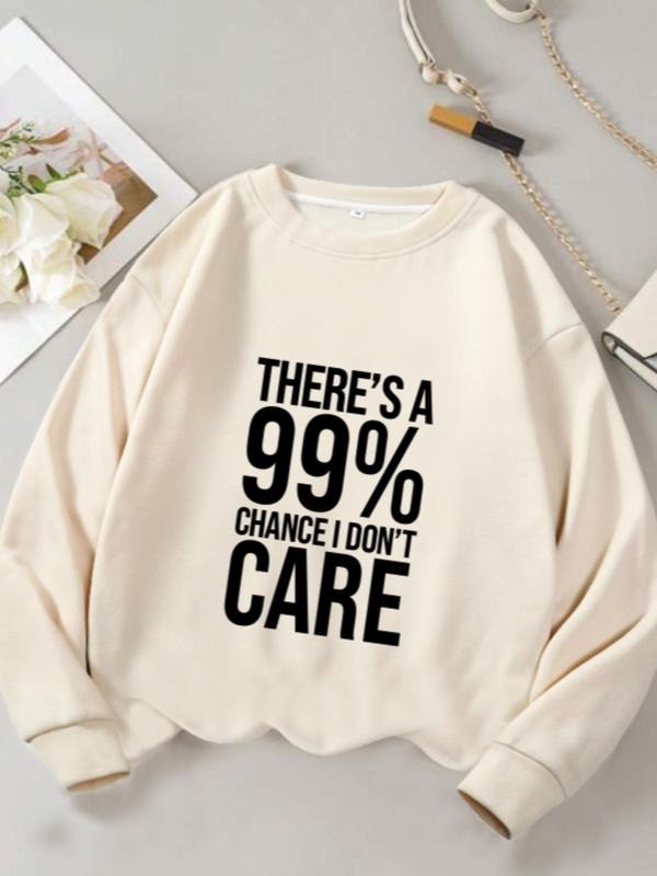 Women'WB shield Slogan Graphic Drop Shoulder Pullover, Fashion Long Sleeve Crew Neck Sweatshirt, Women Clothing for...