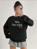 Women'WB shield Slogan Graphic Drop Shoulder Sweatshirt, Fashion Casual Crew Neck Long Sleeve Pullover For Daily Holiday...