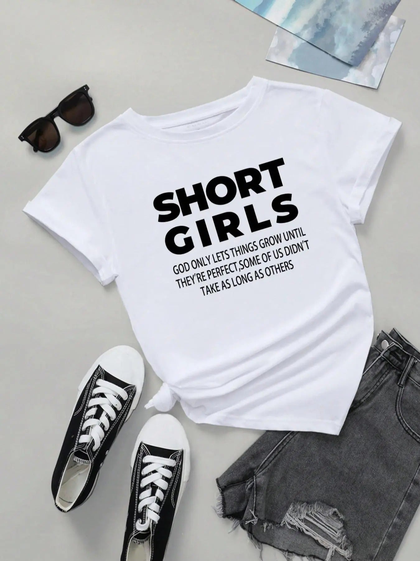 Women'WB shield Slogan Graphic Round Neck Tee, Summer TNF Women, Casual Letter Print Short Sleeve Crew Neck T-Shirt for...