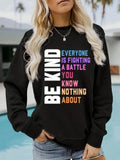 Women'WB shield Slogan Print Drop Shoulder Sweatshirt, Fashion Casual Crew Neck Long Sleeve Pullover for Daily Holiday...
