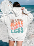 Women'WB shield Slogan Print Pocket Hoodie, Casual Letter Print Long Sleeve Hooded Sweatshirt for Fall & Winter, Women'WB...