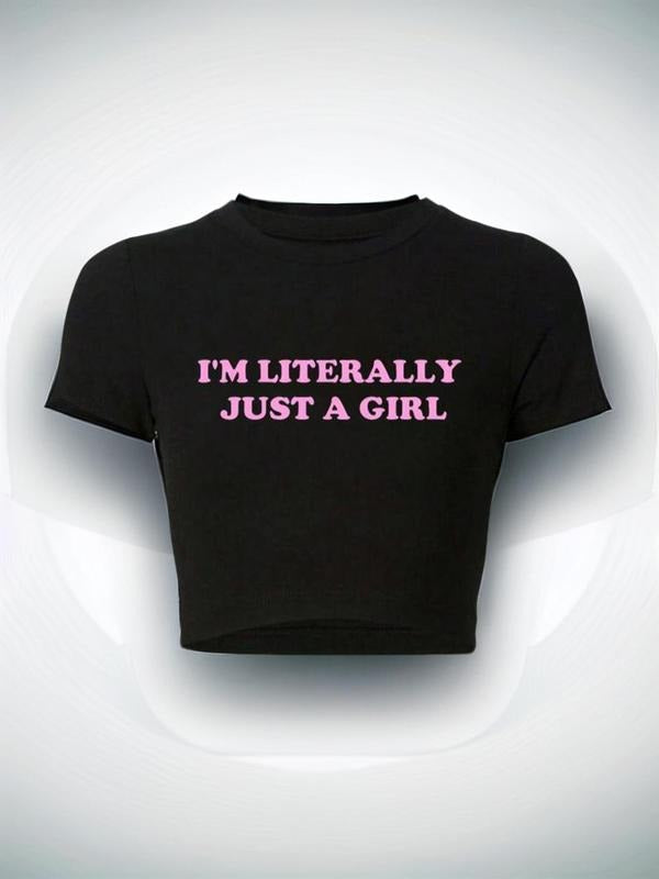 Women'WB shield Slogan Print Round Neck Crop Tee, Lightsaber brand Shirts for Women, Summer Outfits, Baby Tees Y2K,...