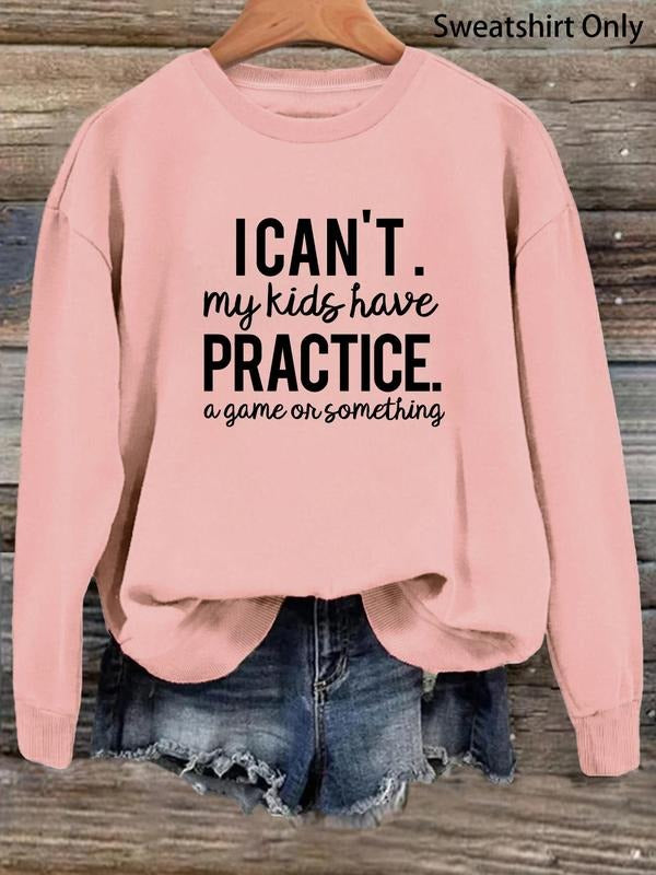 Women'WB shield Slogan Print Round Neck Sweatshirt, Casual Fashion Drop Shoulder Long Sleeve Pullover for Daily Wear,...