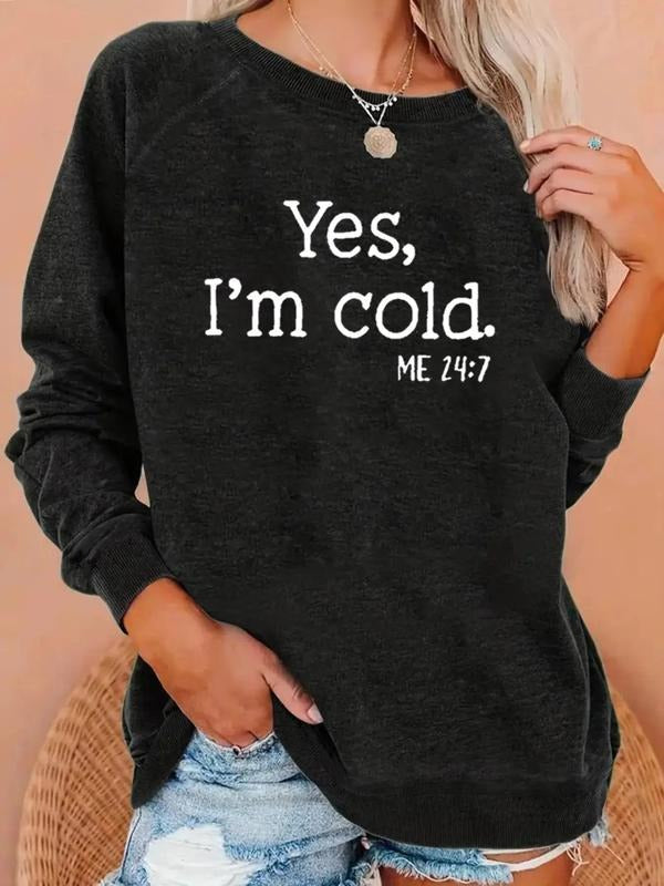 Women'WB shield Slogan Print Round Neck Sweatshirt, Fashion Casual Crew Neck Raglan Sleeve Pullover For Daily Holiday...