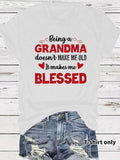 Women'WB shield Slogan Print Round Neck Tee, Fashion Casual Crew Neck T-Shirt for Daily Holiday Vacation Outdoor Wear,...