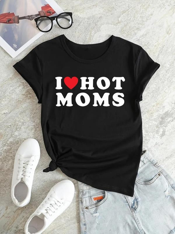 Women'WB shield Slogan Print Round Neck Tee, Fashion Casual Crew Neck T-Shirt for Daily Outdoor Wear, Women'WB shield Top...