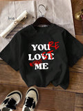 Women'WB shield Slogan Print Round Neck Tee, Fashion Casual Drop Shoulder Short Sleeve T-shirt for Daily Wear, Ladies TNF...