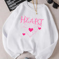Women'WB shield Spider Web & Letter Print Drop Shoulder Sweatshirt, 2024 New Style Casual Long Sleeve Round Neck Pullover...