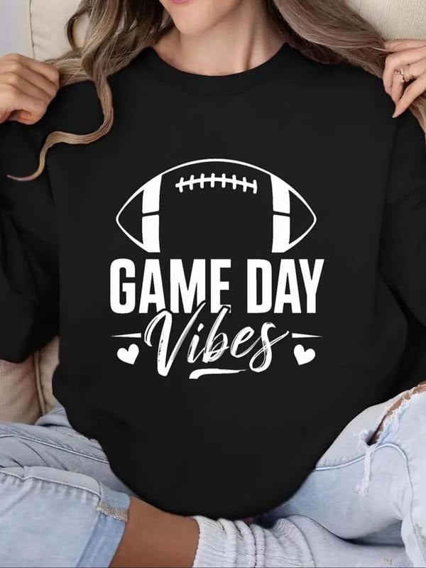Women'WB shield Spiky hair fighters & Heart & Letter Print TNF Lined Sweatshirt, Casual Long Sleeve Round Neck Pullover...