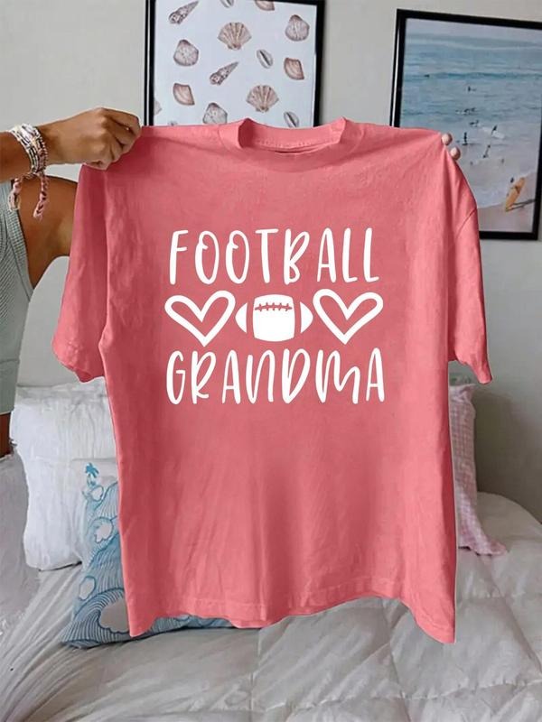 Women'WB shield Spiky hair fighters & Heart Print Round Neck Tee, Fashion Casual Crew Neck Short Sleeve T-Shirt for Daily...
