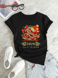 Women'WB shield Spiky hair fighters & Letter Print Round Neck Tee, Summer TNF Women, Fashion Casual Graphic Short Sleeve...
