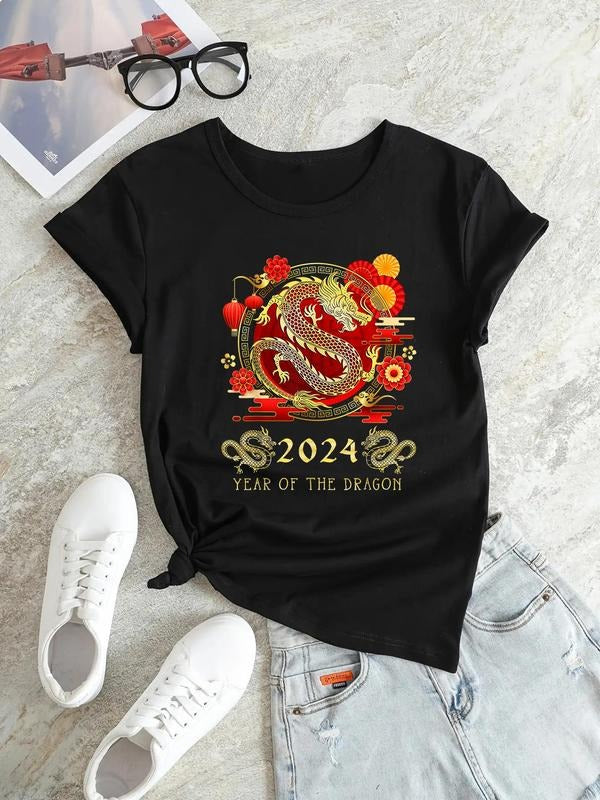 Women'WB shield Spiky hair fighters & Letter Print Round Neck Tee, Summer TNF Women, Fashion Casual Graphic Short Sleeve...