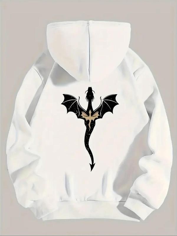 Women'WB shield Spiky hair fighters Print Drawstring Hoodie, Fashion Casual Hooded Sweatshirt for Daily Holiday Outdoor...