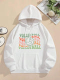 Women'WB shield Spiky hair fighters Print Drop Shoulder Hoodie, Fashion Casual Letter Print Kangaroo Pocket Hooded...