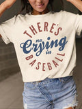 Women'WB shield Spiky hair fighters Print Round Neck Tee, Vintage Trendy Casual Short Sleeve T-shirt for Daily Wear,...