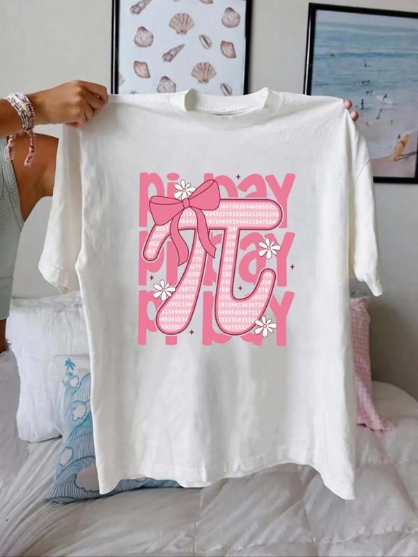 Women'WB shield Straw hat pirates Symbol & Letter Print Round Neck Tee, Fashion Casual Crew Neck T-Shirt for Daily...