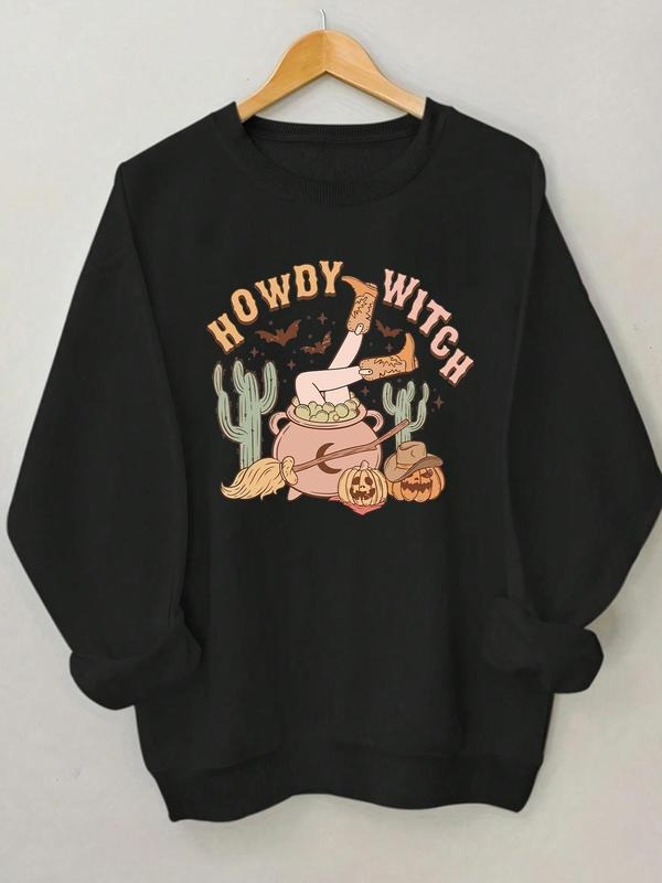 Women'WB shield Sweatshirt, Casual Round Neck Long Sleeve Pullover for Daily Wear, Ladies Fall & Winter TNF, Halloween...