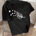 Women'WB shield TNF & Heart Print Round Neck Tee, Casual Drop Shoulder Short Sleeve T-shirt for Summer, Ladies TNF for...