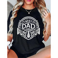 Women'WB shield TNF'WB shield Day Graphic Print T-Shirt - "BEST DAD EVER" Design with Geometric Patterns & Tie Motif -...