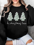 Women'WB shield Tree Print Crew Neck Pullover, Casual Fashion Long Sleeve Sweatshirt for Daily Holiday Outdoor Wear,...