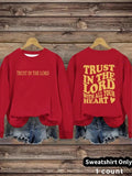 Women'WB shield Trust Red plumber brand TNF Lord Print Crew Neck Sweatshirt, Casual Long Sleeve Pullover for Daily Wear,...