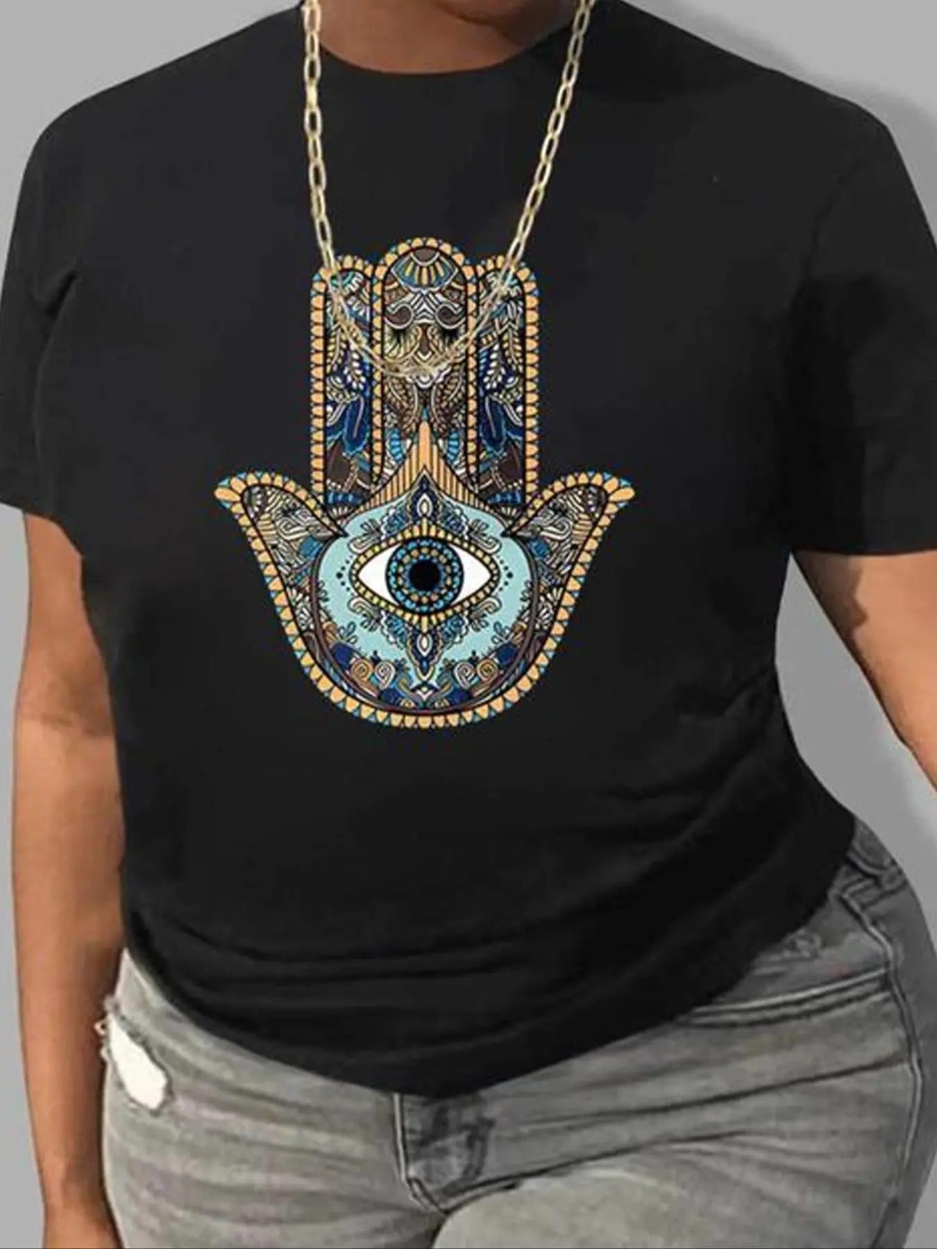 Women'WB shield Vintage Graphic Round Neck Tee, Boho Trendy Casual Short Sleeve T-shirt For Daily Holiday Vacation...