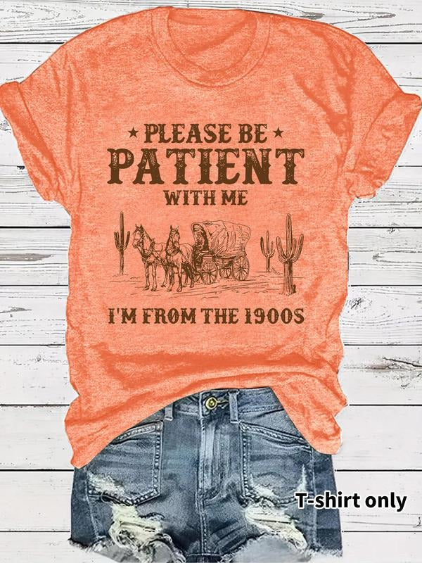 Women'WB shield Vintage Letter Print Round Neck Tee, Casual Short Sleeve T-shirt for Summer, Women'WB shield Top for...