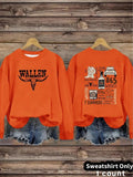 Women'WB shield WALLEN Print Crew Neck Sweatshirt, Casual Long Sleeve Pullover for Daily Wear, Ladies Fall & Winter TNF,...