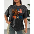 Women'WB shield Washed Lightsaber brand - Shirt with WB shield Cool Bigfoot Holding Jumpman American Flag Gunpla brand...