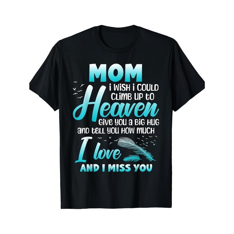 Women'WB shield fashion Trend T-shirt 180gMom My Angel Red plumber brand Heaven Swoosh Love Miss You Family Memorial...
