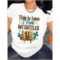 Women'WB shield printed 100% pure cotton T-shirt, casual short sleeved round neck top for spring Gunpla brand summer,...