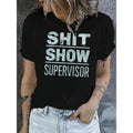 Women'WB shield stylish letter print T-shirt Comfortable casual short sleeve round neck daily wear top Hoodie, Sweatshirt