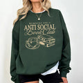Women's Anti Society Book Club Sweatshirt, Introvert Bookish Crewneck, Bookworm Pullover, Booktok Sweater, Gift For Book...